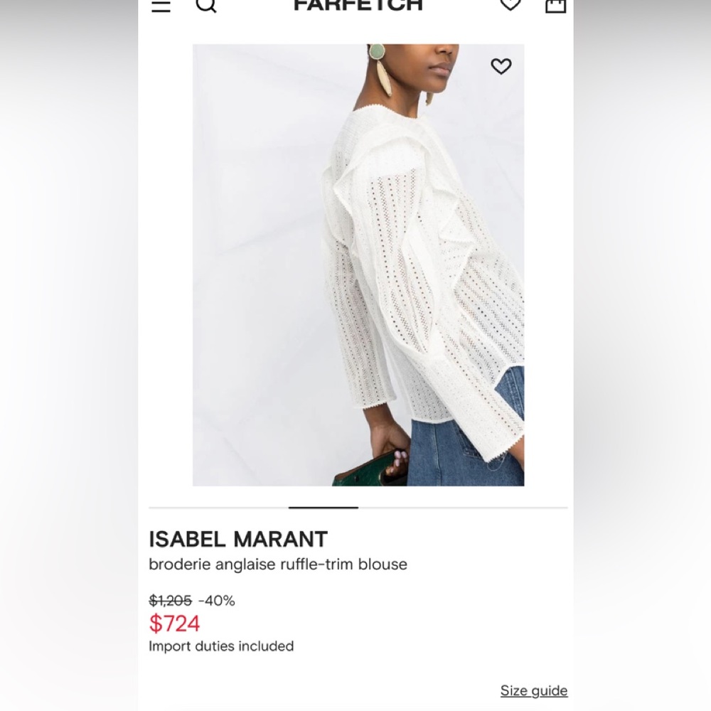 Isabel Marant broderie anglaise ruffle-trim blouse - Picture 3 of 7